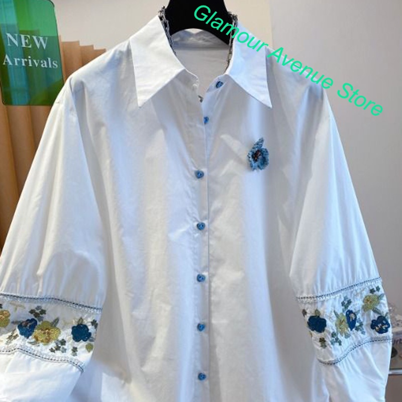 เสื้อเชิ้ตปักลายสีขาวคุณภาพสูง - Good Floral & Wedding Decor Supply บทวิจารณ์และราคา